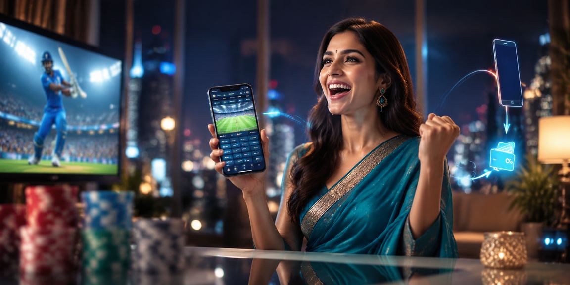 Pune city player enjoying Teen Patti on a smartphone during evening